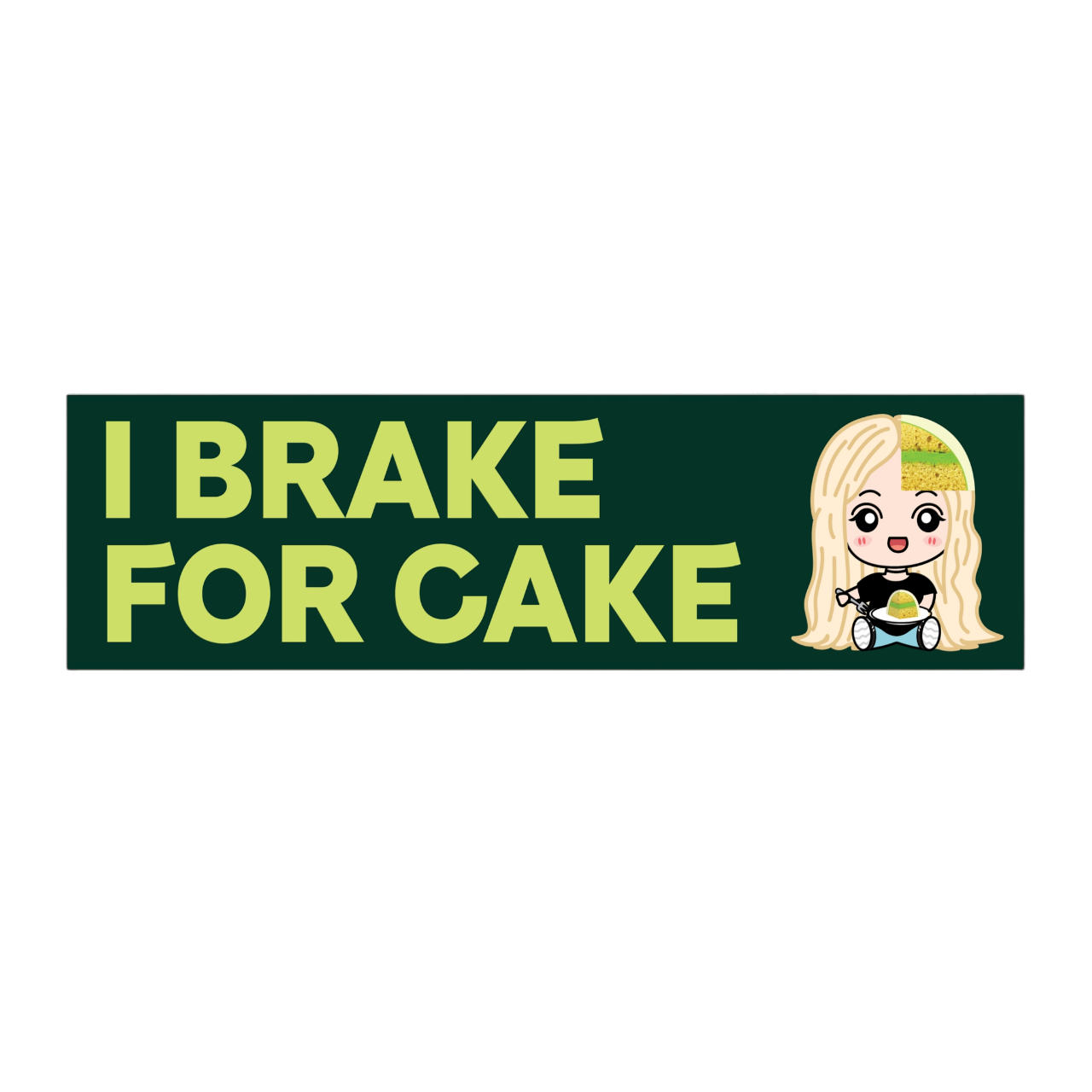 I BRAKE FOR CAKE Bumper Sticker