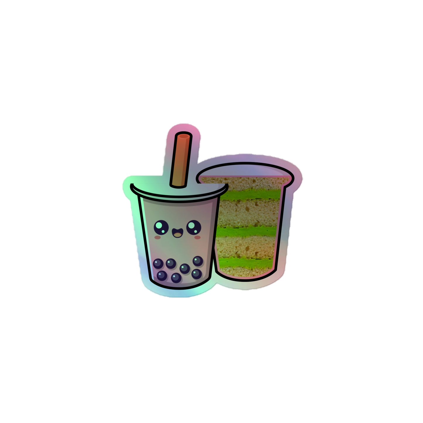 Bob the Boba Holographic sticker