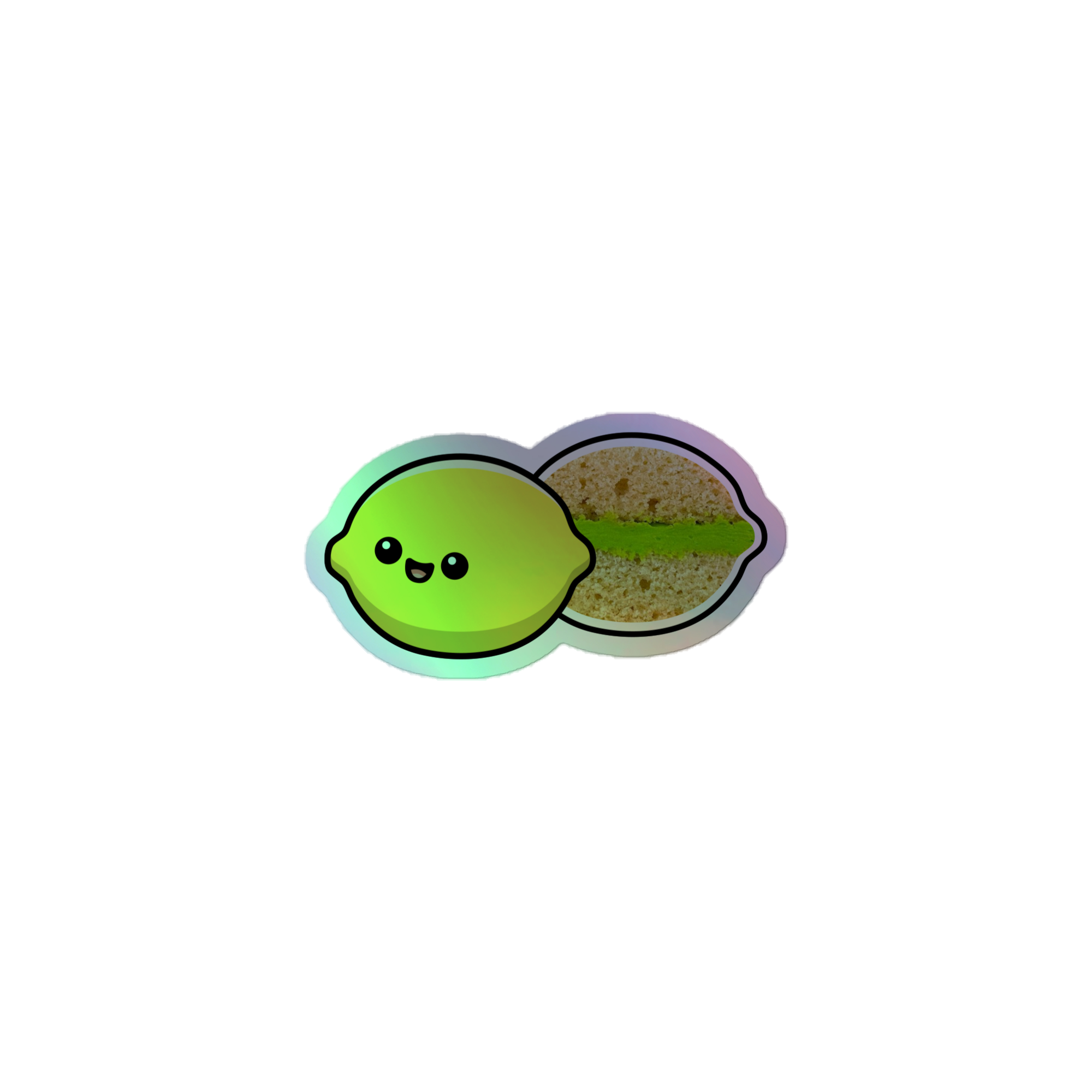 Mel the Lemon Holographic sticker – Sideserf Cake Studio