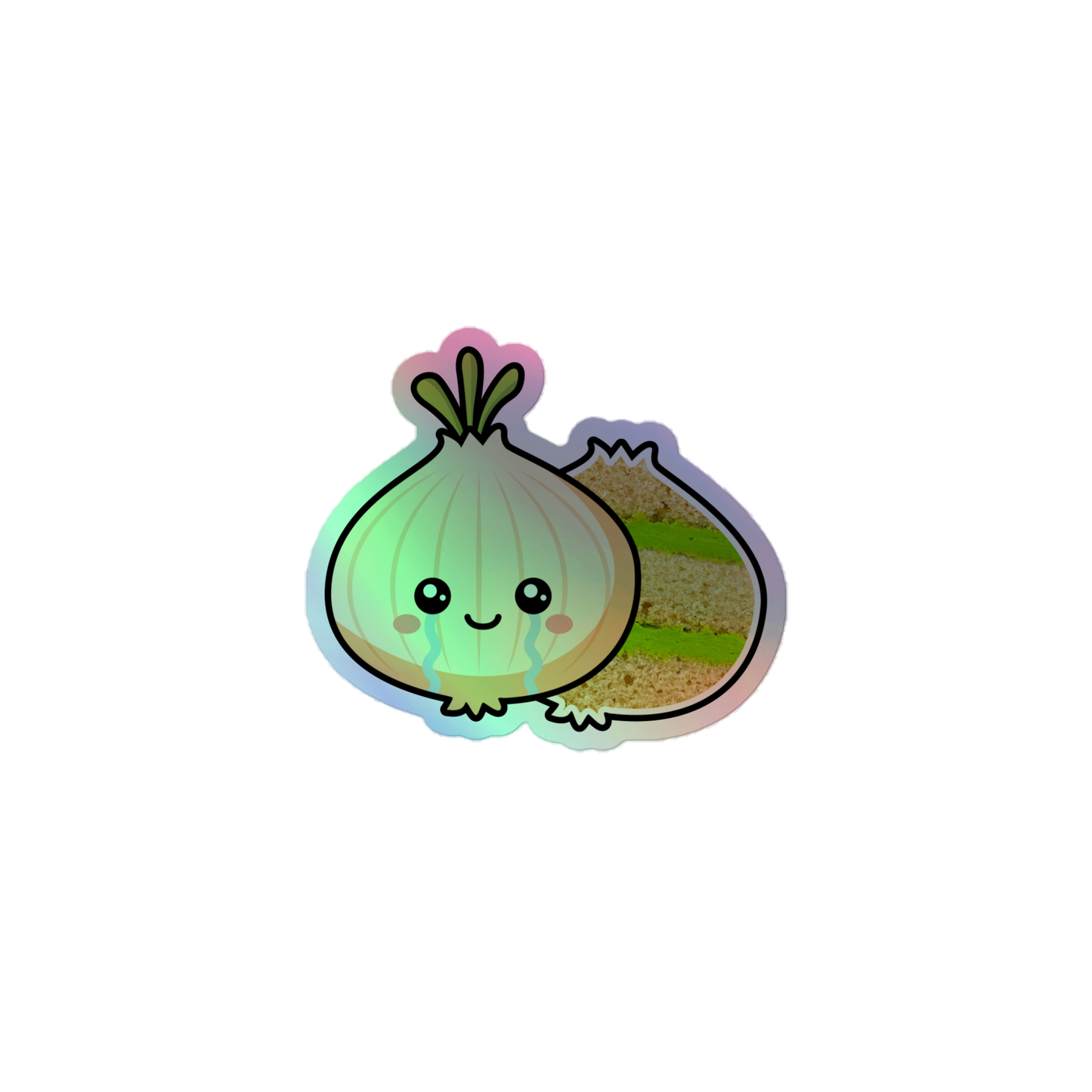 Layery the Onion Holographic sticker